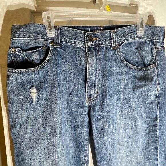 Urban Pipeline Relaxed Straight Boot 36x34 Jeans Distressed Y2K Streetwear - Picture 4 of 10